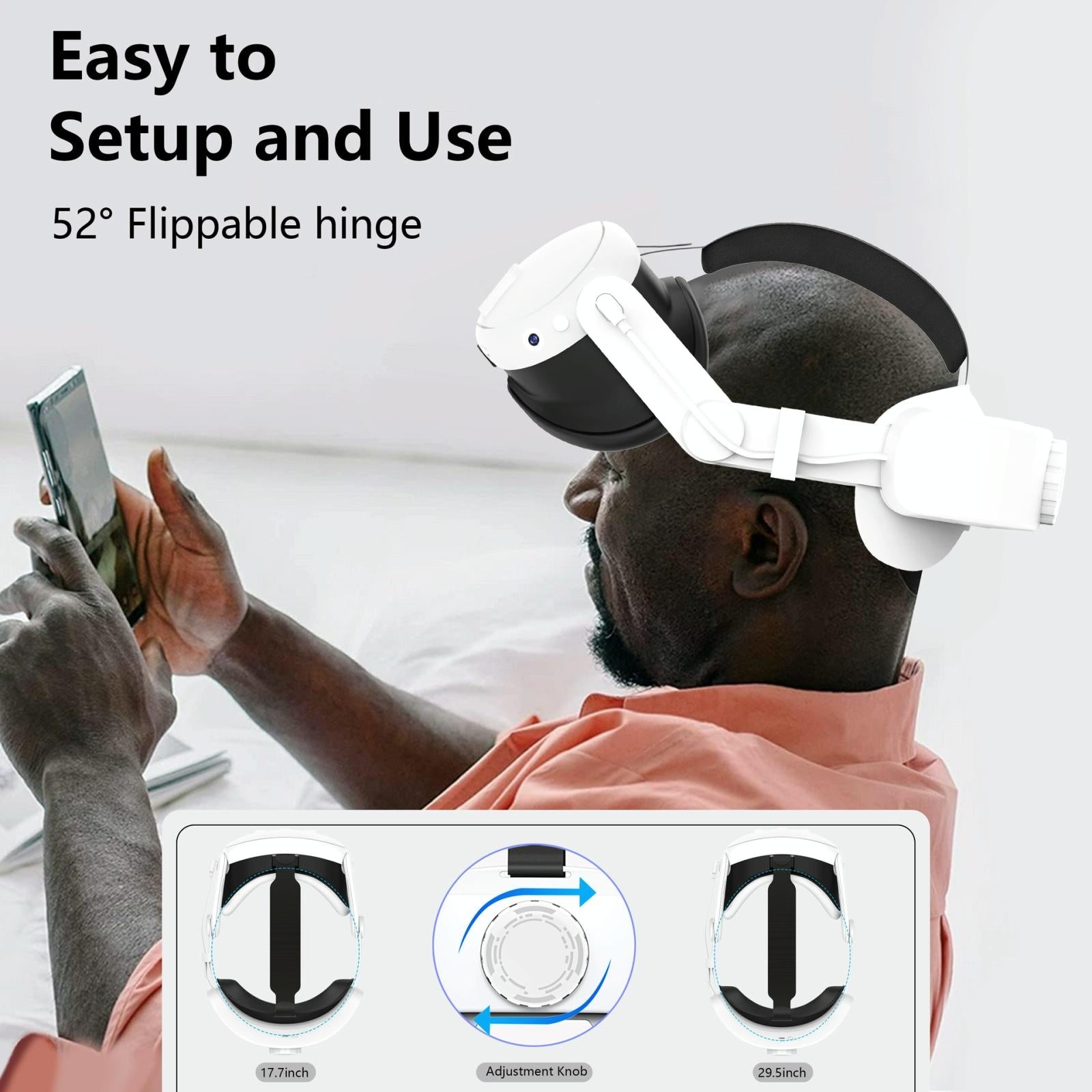 6000mah Rechargeable Headband for Meta Quest 3 7