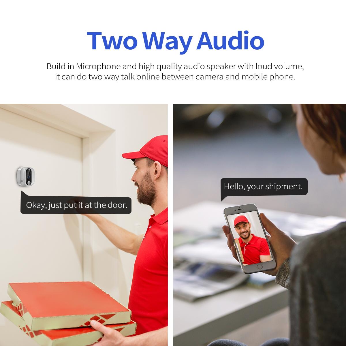 Smart Wifi Door Viewer With Wide-Angle Pir & Night Vision 1080P 4.3 Inch Dingdong Photo 6