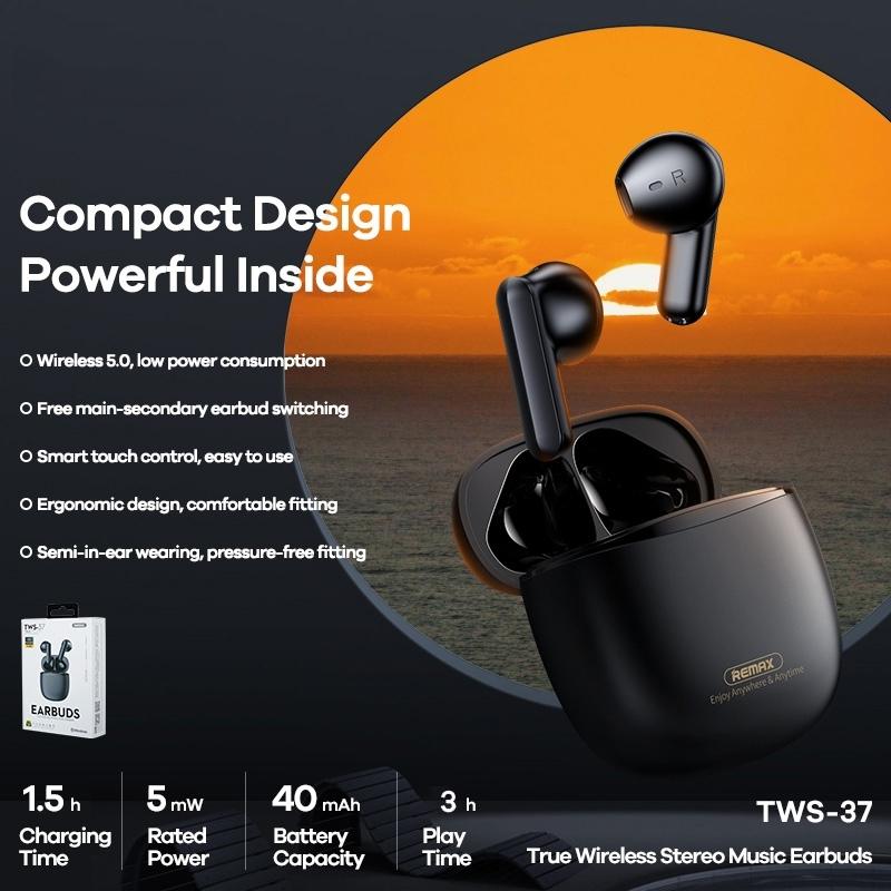 Wireless Stereo Bluetooth Earphones - True Music White 8