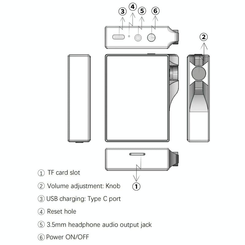 32Gb Hifi Dsd256 Music Player Gray 10