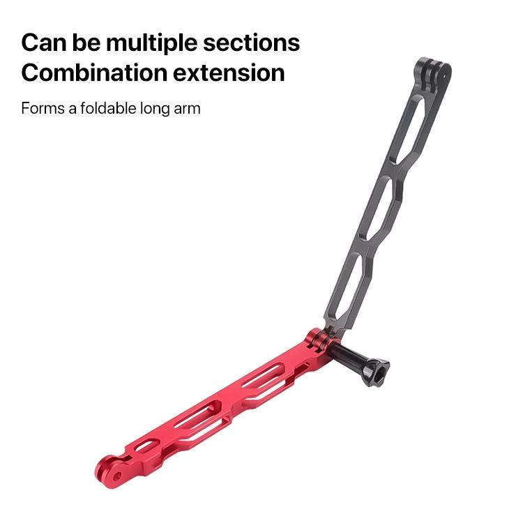Aluminum Extension Arm with Hollow Grip - 20cm - Black 8