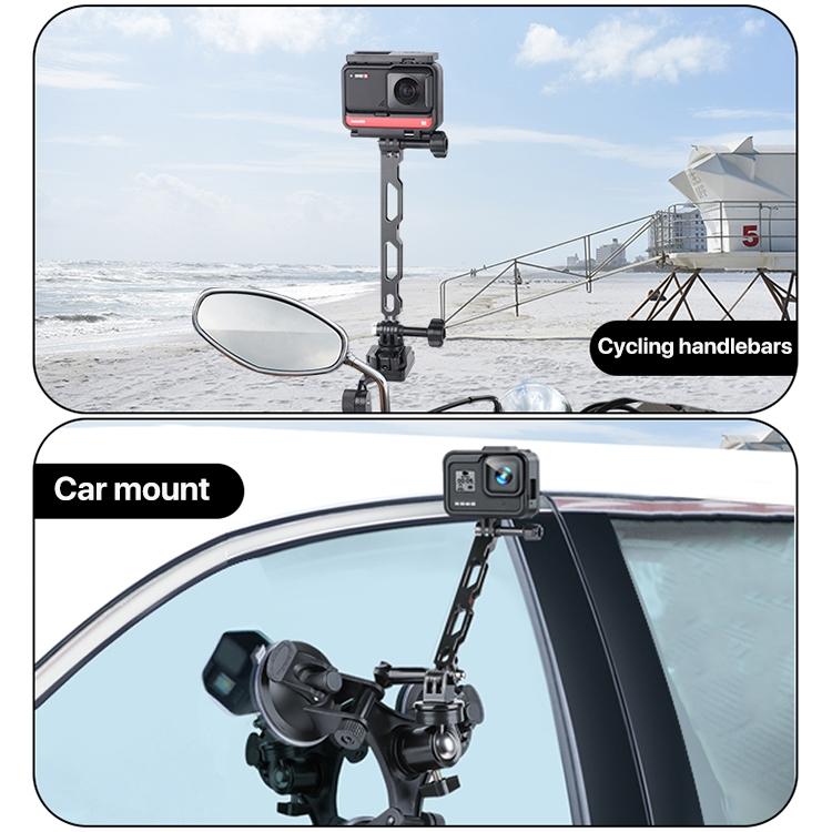 Aluminum Extension Arm with Hollow Grip - 20cm - Black 11