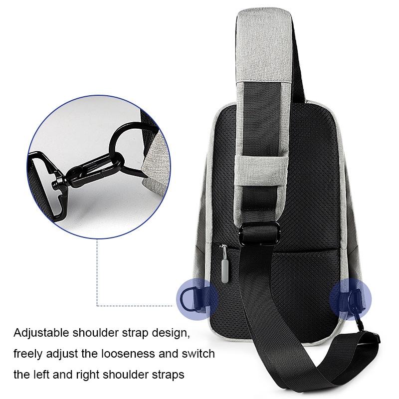 Adjustable Sports Chest Bag Lightweight & Versatile - Deep Grey 6