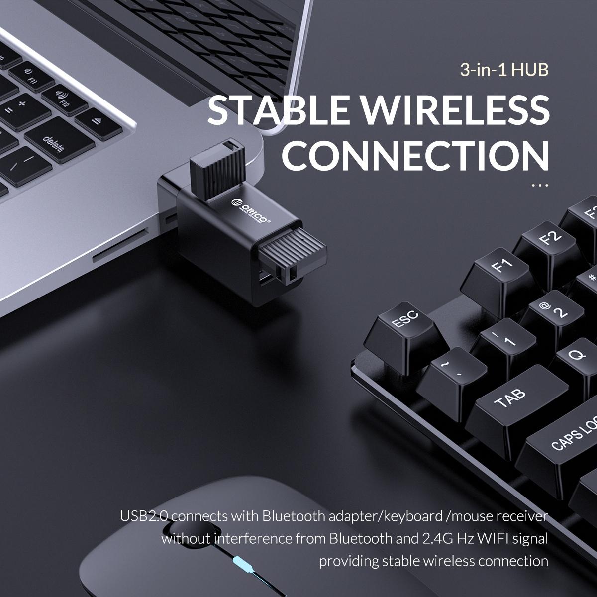 3-In-1 Usb Mini Hub Adapter For Multiple Devices - Black 7