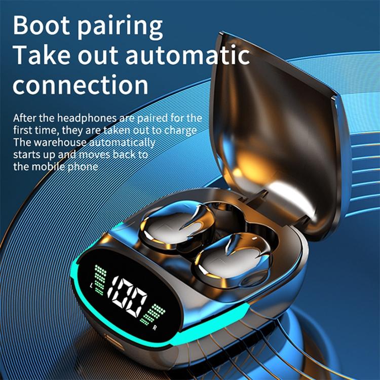Intelligent Bluetooth Earphones with Digital Display - Black 7