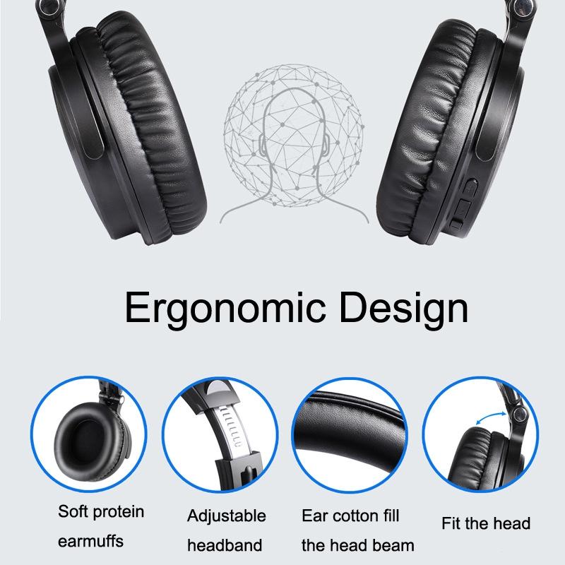 Wireless Over-Ear Bluetooth Headset Black 4