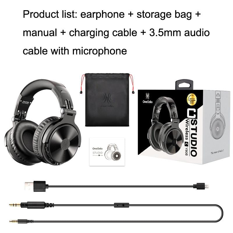 Wireless Over-Ear Bluetooth Headset Black 8