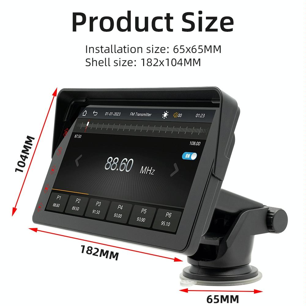 7 Inch Car Mp5 Player With Carplay / Android Auto - Black 3
