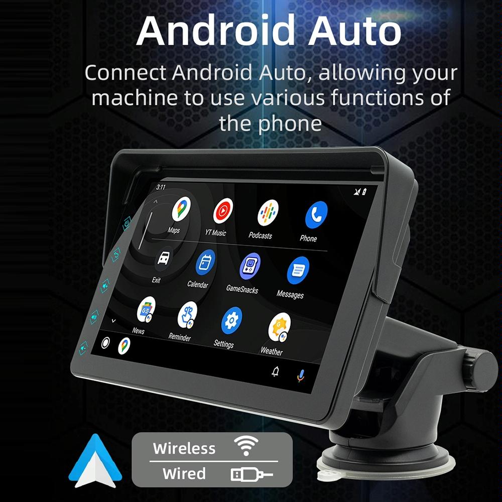 7 Inch Car Mp5 Player With Carplay / Android Auto - Black 7