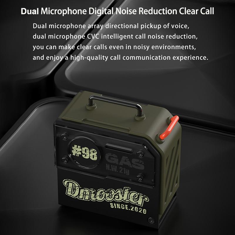 Oil Barrel Bluetooth Earphones - Black / Green Tws 7