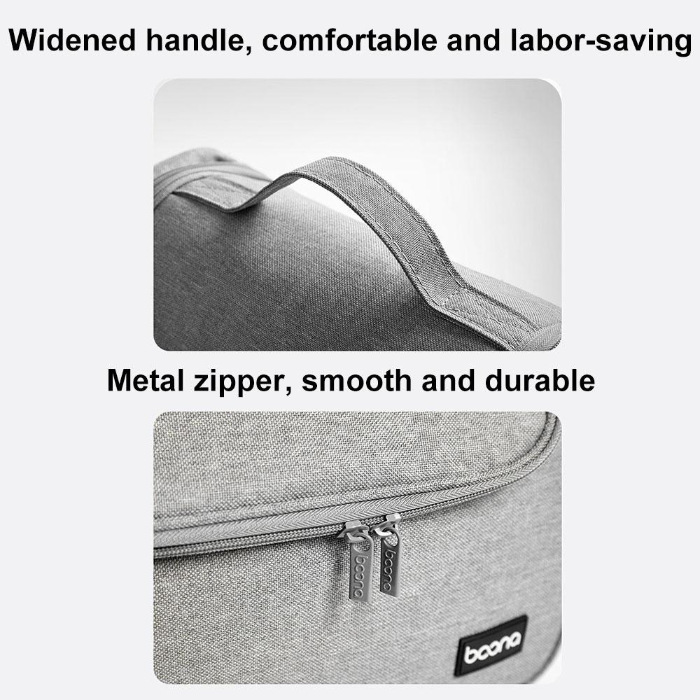 Portable Hair Dryer Storage Bag With Hook Large Capacity - Gray 6