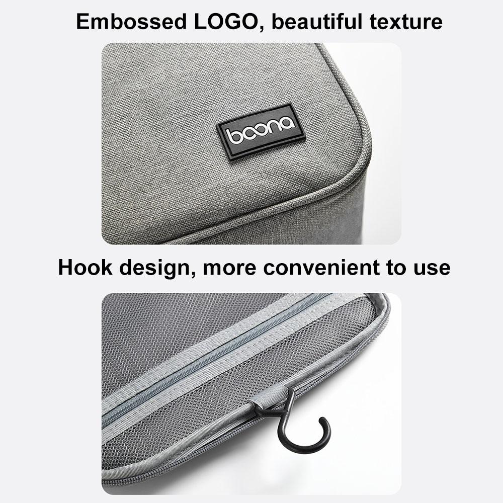 Portable Hair Dryer Storage Bag With Hook Large Capacity - Gray 7