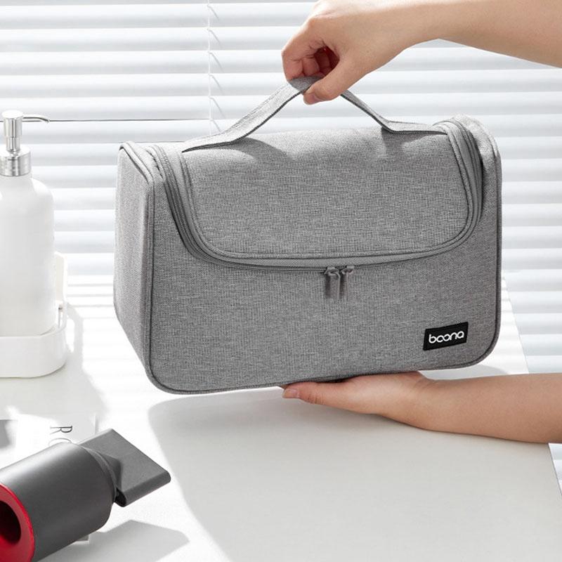 Portable Hair Dryer Storage Bag With Hook Large Capacity - Gray 8