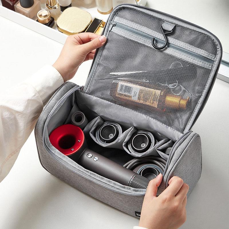 Portable Hair Dryer Storage Bag With Hook Large Capacity - Gray 10