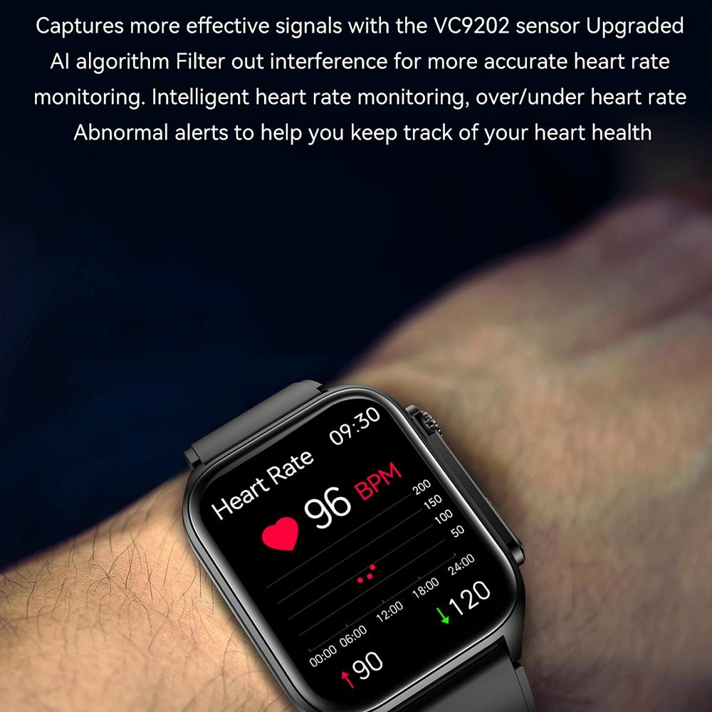 1.96 Inch Ip67 Waterproof Silicone Band Smart Watch Supports Ecg / Remote Families Care / Bluetooth Call / Body Temperature Monitoring - Red 14