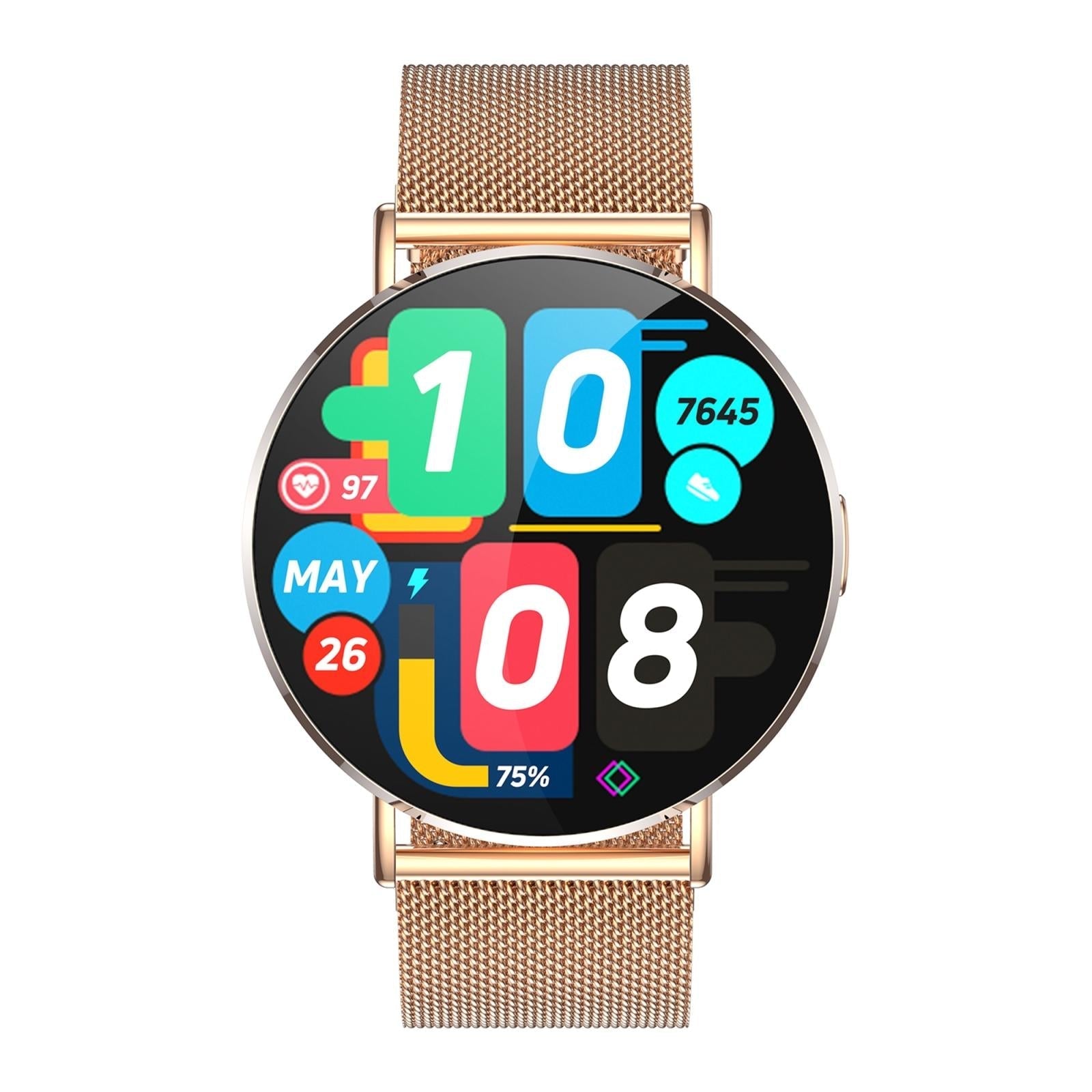 1.32 Inch Colour Screen Smart Watch With Bluetooth Call & Health Monitoring - Gold 3