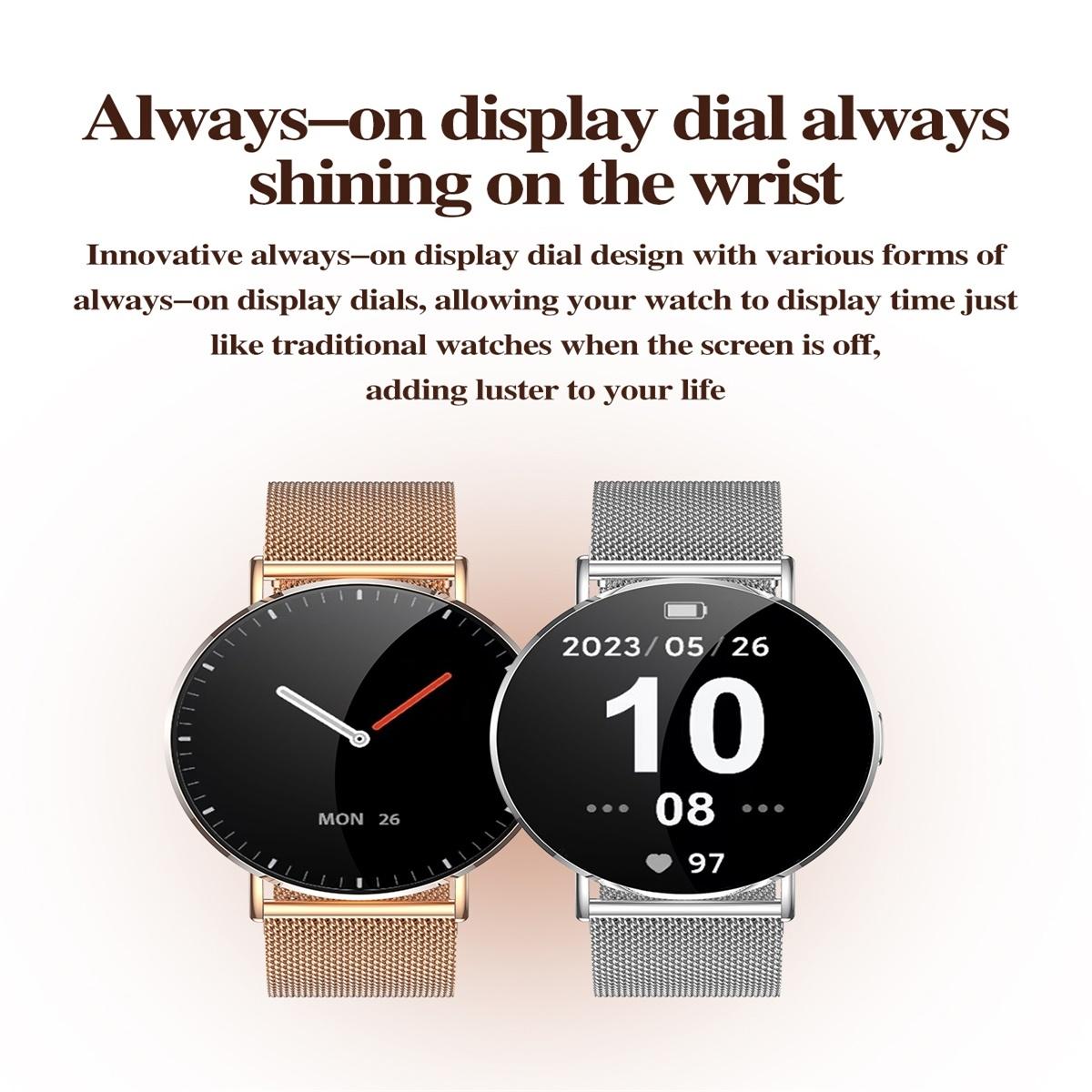 1.32 Inch Colour Screen Smart Watch With Bluetooth Call & Health Monitoring - Gold 8
