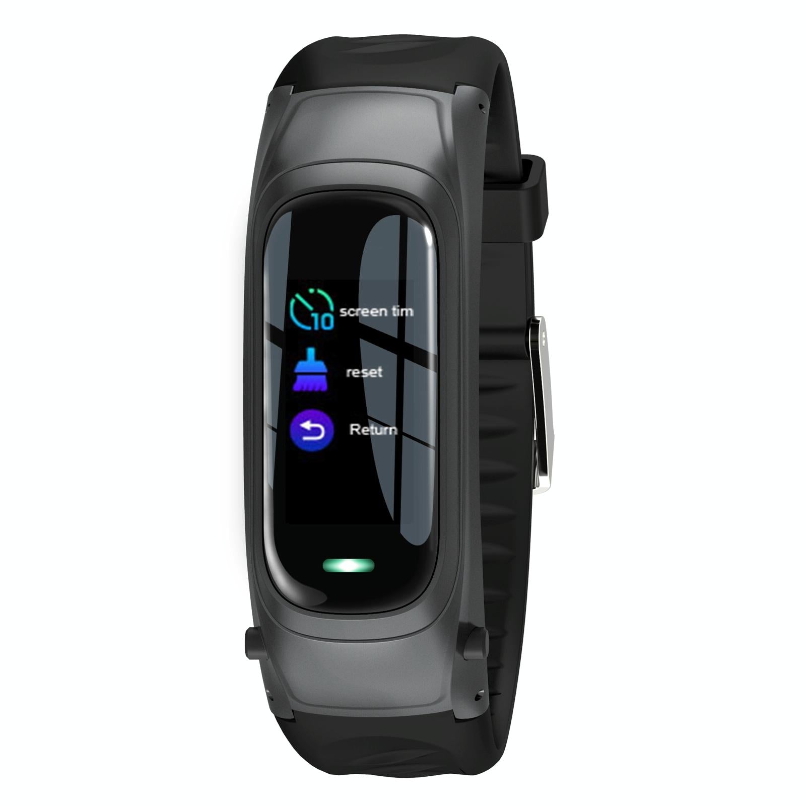 Smart Bracelet With Ai Voice Sleep & Heart Rate Monitoring Call Rejection - Black 3