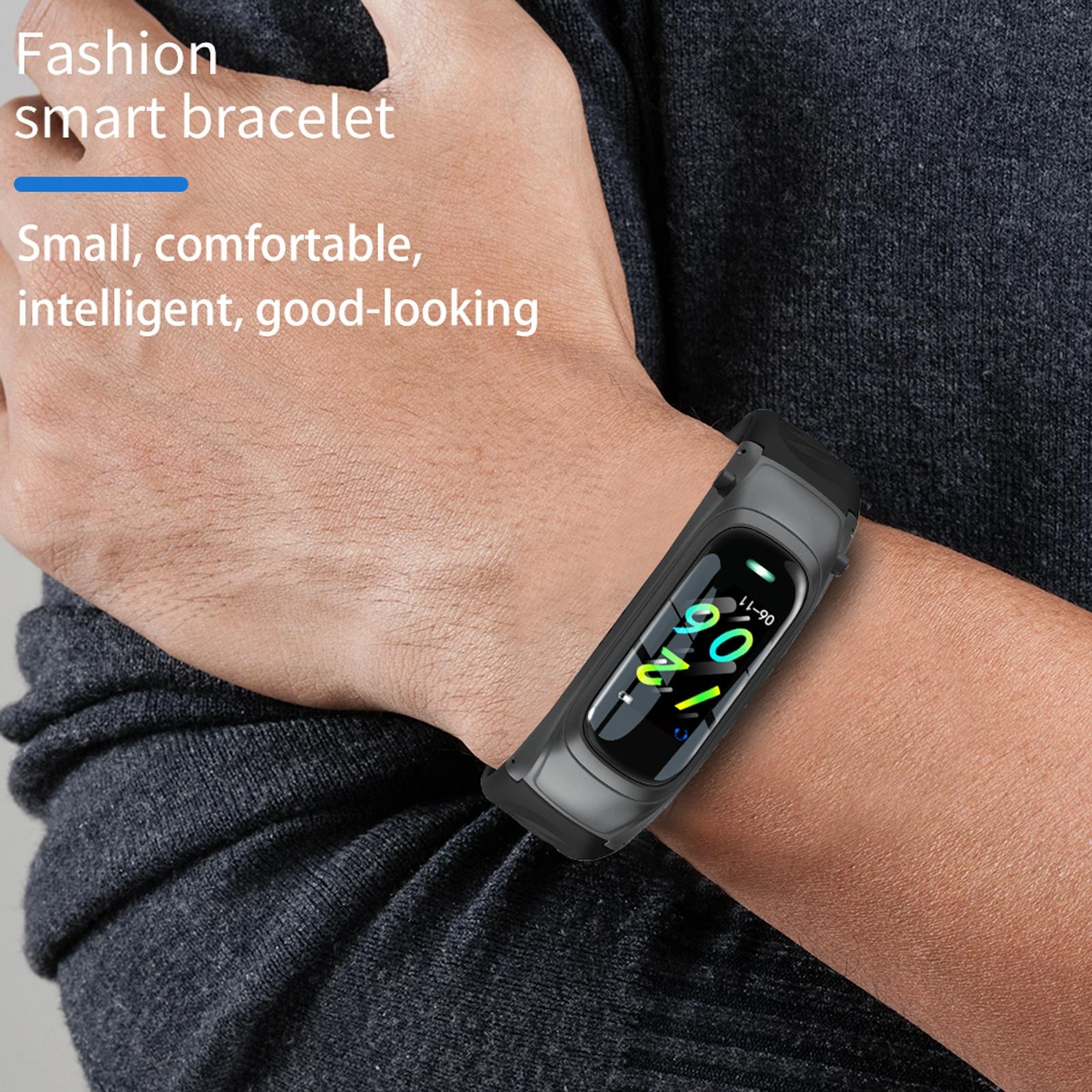 Smart Bracelet With Ai Voice Sleep & Heart Rate Monitoring Call Rejection - Black 11