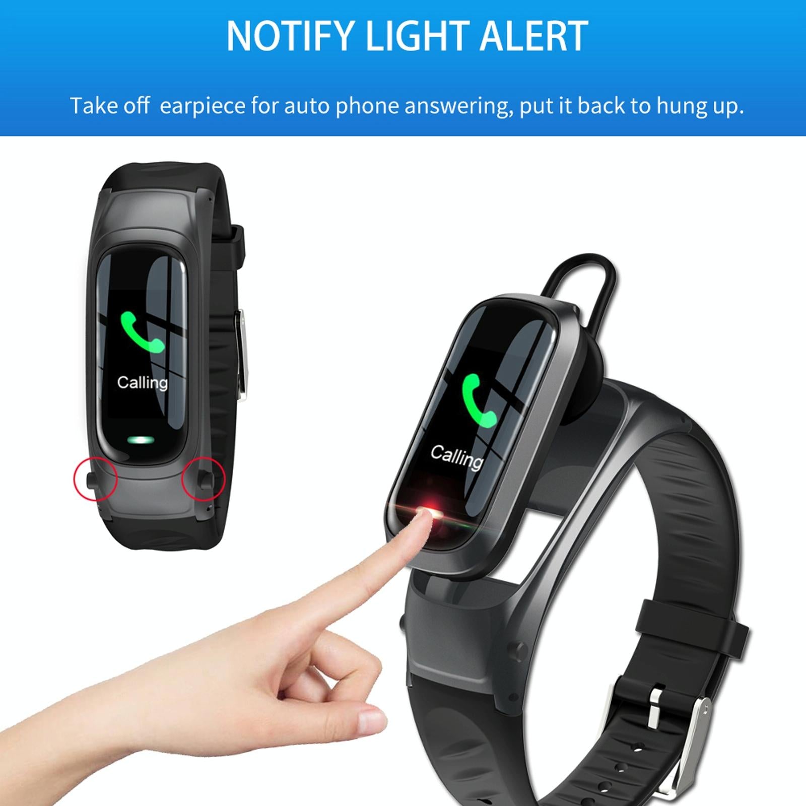 Smart Bracelet With Ai Voice Sleep & Heart Rate Monitoring Call Rejection - Black 15
