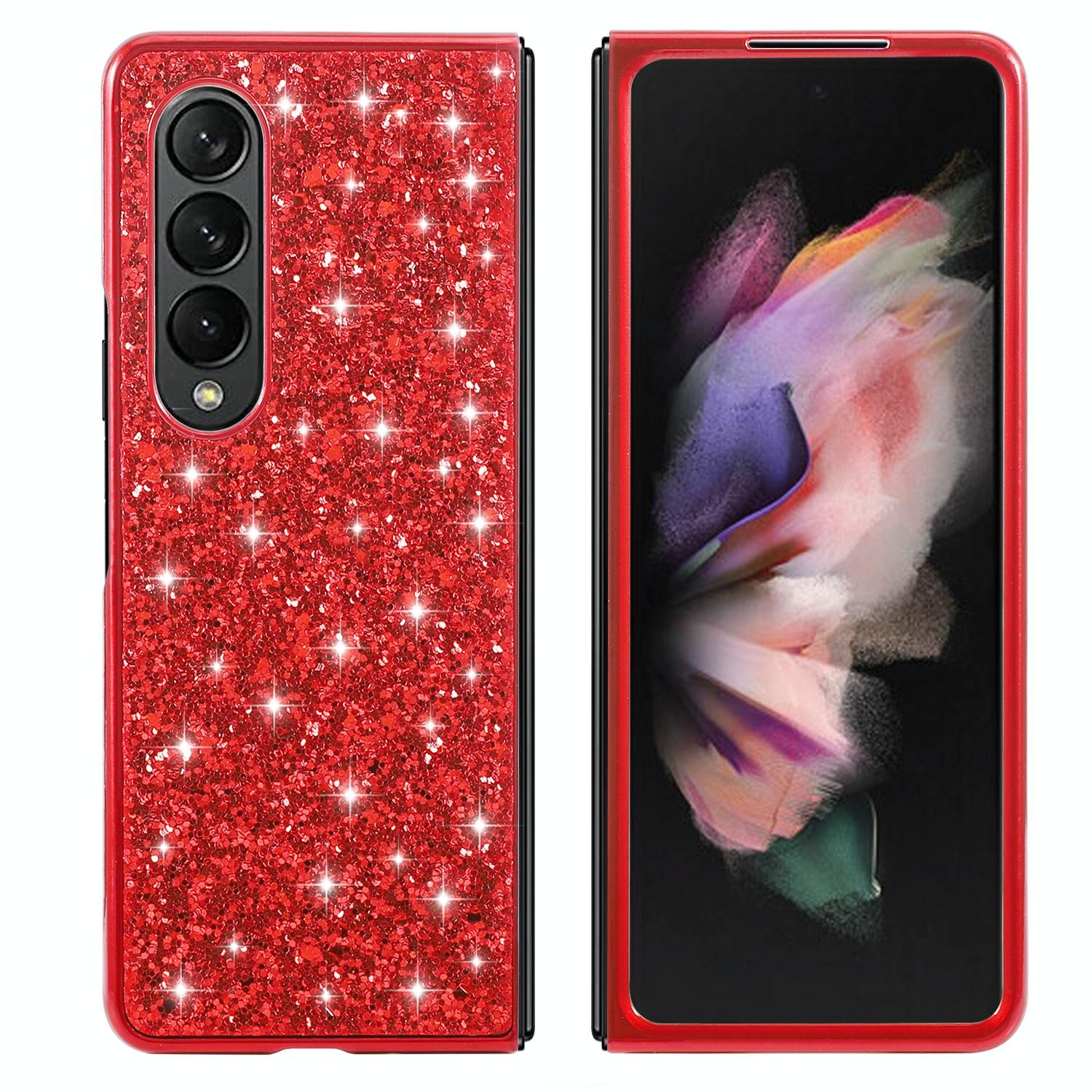 For Samsung Galaxy Z Fold4 5G Glitter Tpu Shockproof Case - Gold 5