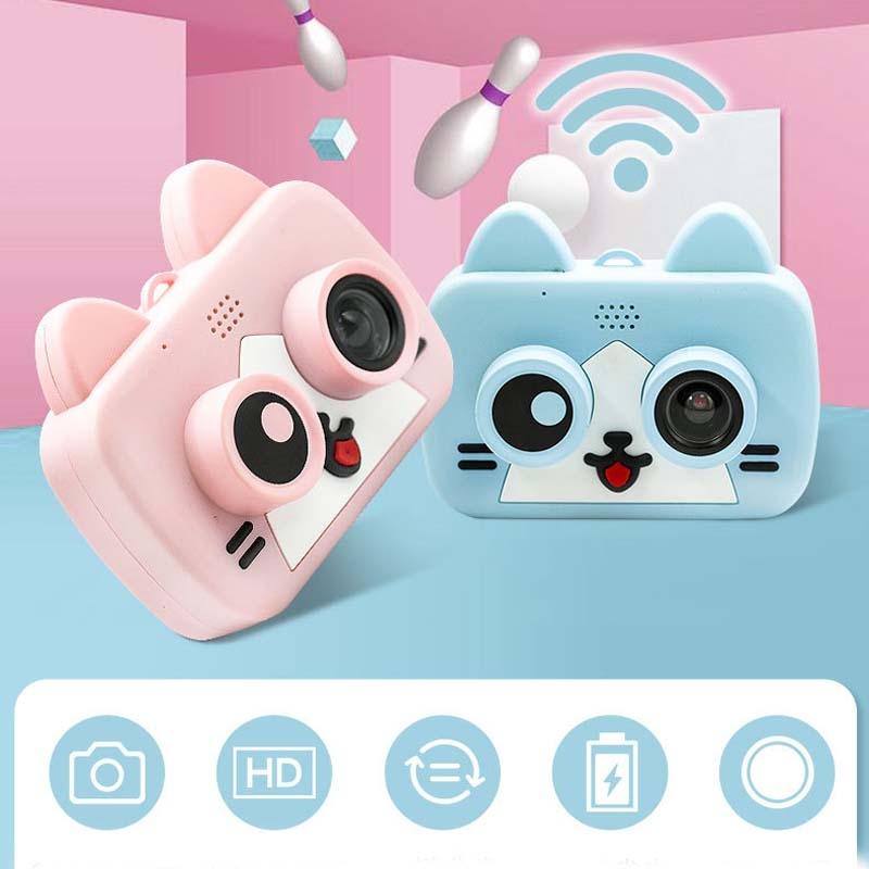 2.0 Hd Screen Wifi Children's Digital Camera with 12mp Cartoon Design and Fun Photography - 2 Screen Wifi Cartoon Design Fun Photography - Pink 8