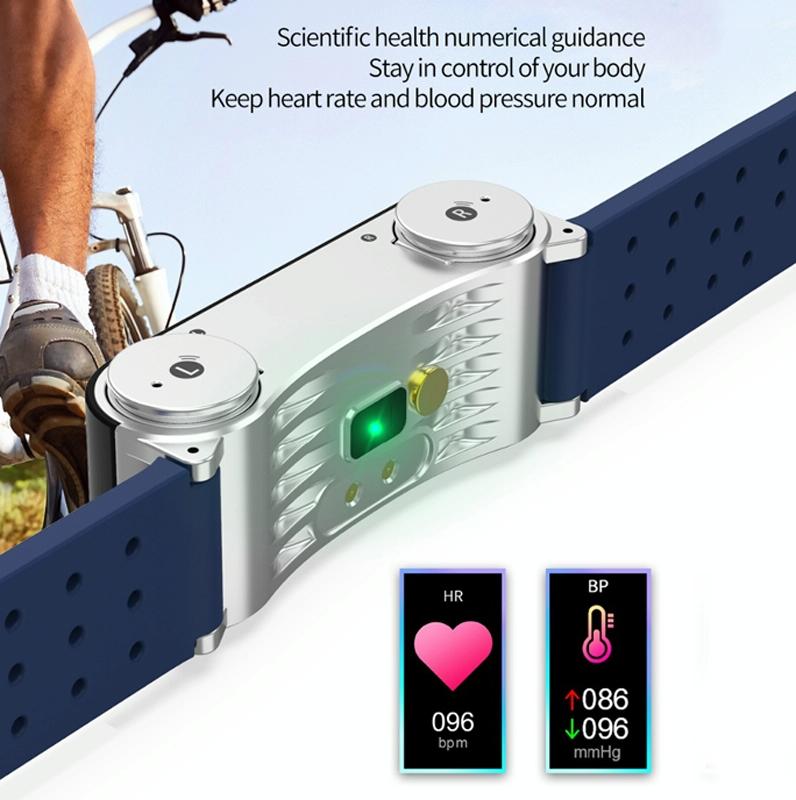 Bluetooth Headset Bracelet With Hr / Bp Monitoring & Temp. Measurement - Blue 13