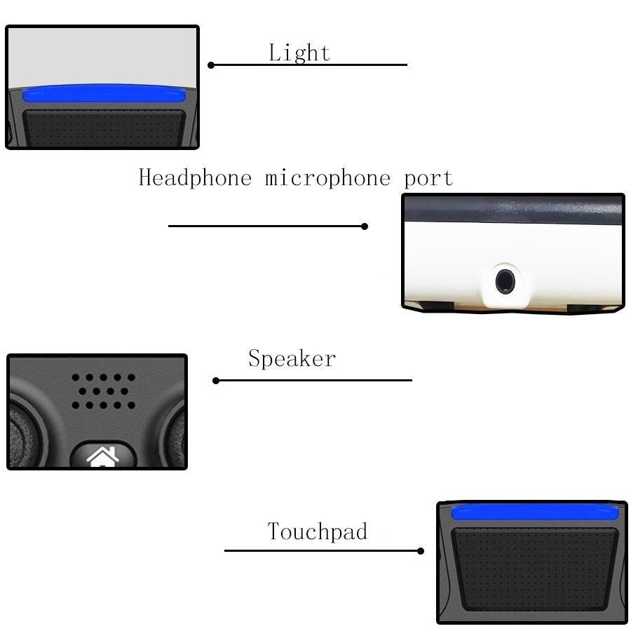 Wireless Dual-vibration Gamepad for Ps4 with Bluetooth and Six-axis Control Red 4