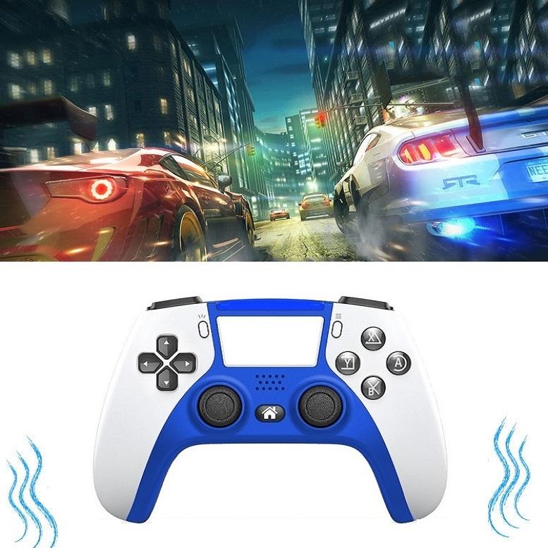 Wireless Dual-vibration Gamepad for Ps4 with Bluetooth and Six-axis Control Red 6