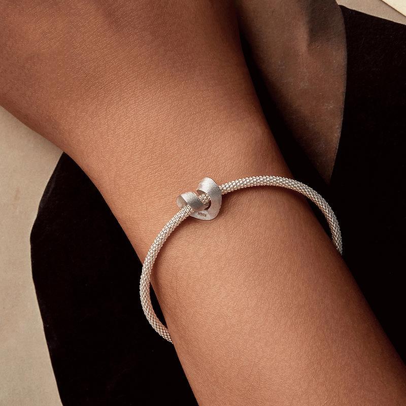 925 Sterling Silver Romantic Heart Diy Beads & Platinum 7
