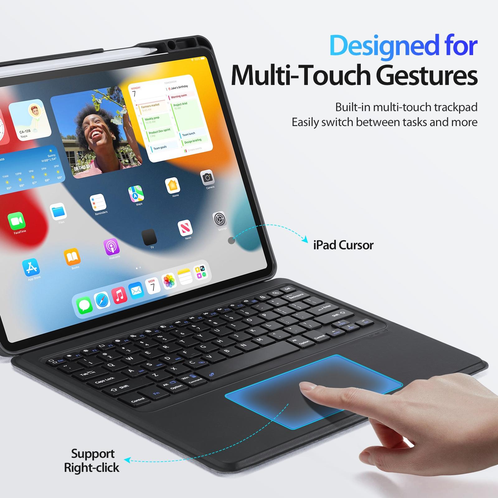 Wireless Bluetooth Keyboard Tablet Case For Ipad Pro 12.9 - Magnetic - Black 8