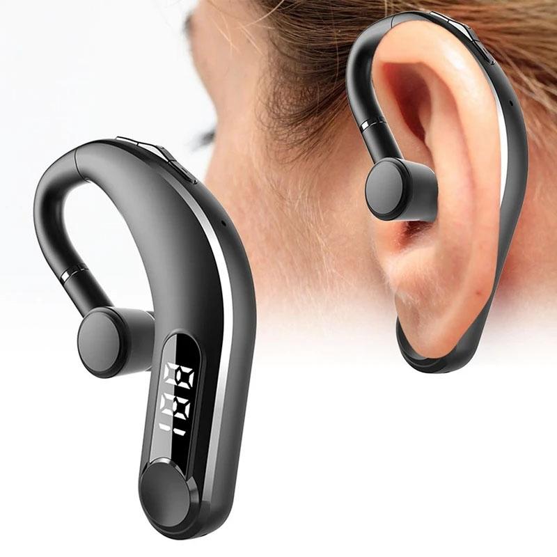 Waterproof Bluetooth Earphones with Led Display - Black 3