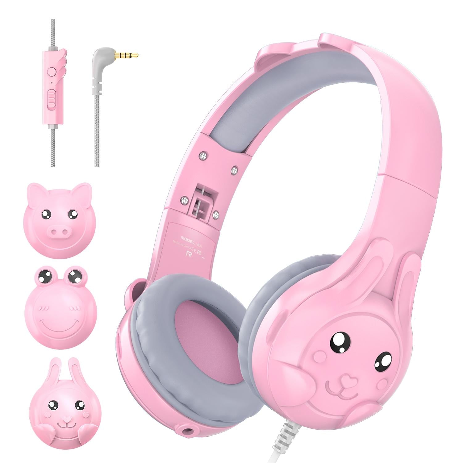 Kids Wired Over-Ear Earphone With Mic 1.5M - Blue 10