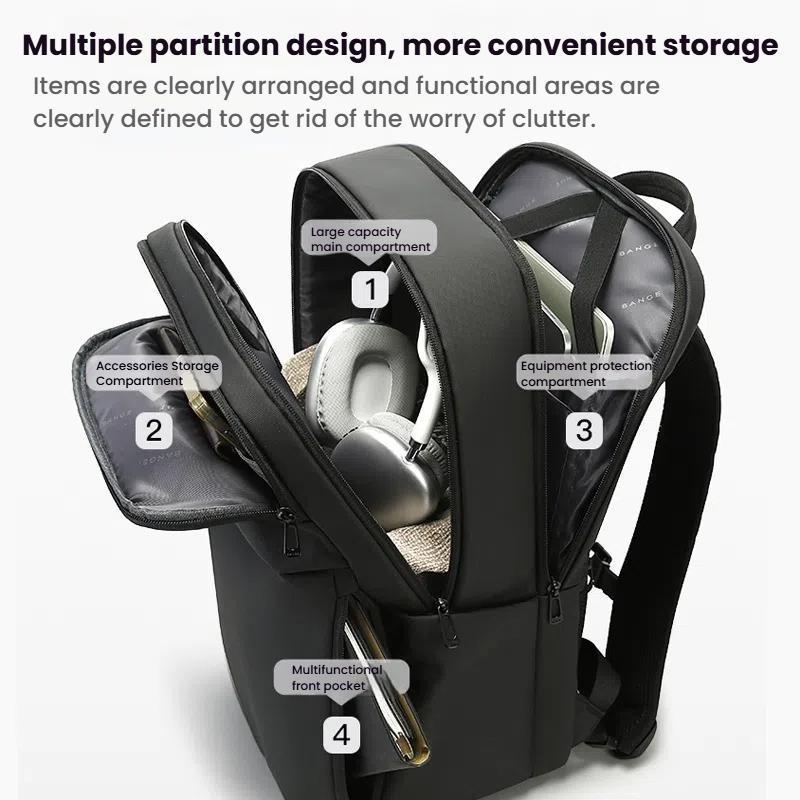 Large Capacity Business Shoulder Bag For Men - Gray 6