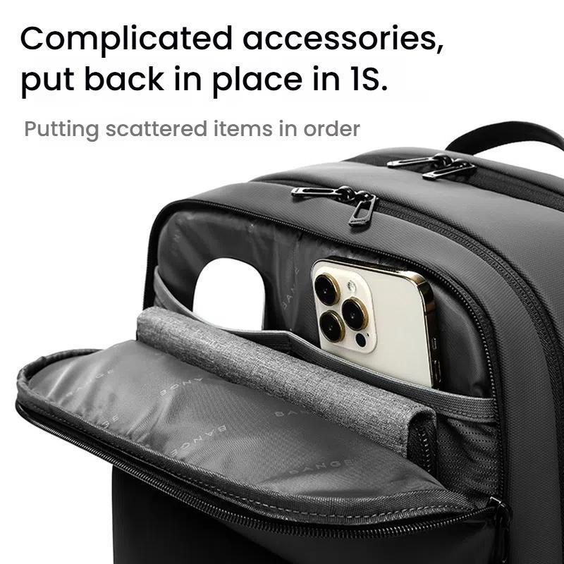 Large Capacity Business Shoulder Bag For Men - Gray 8