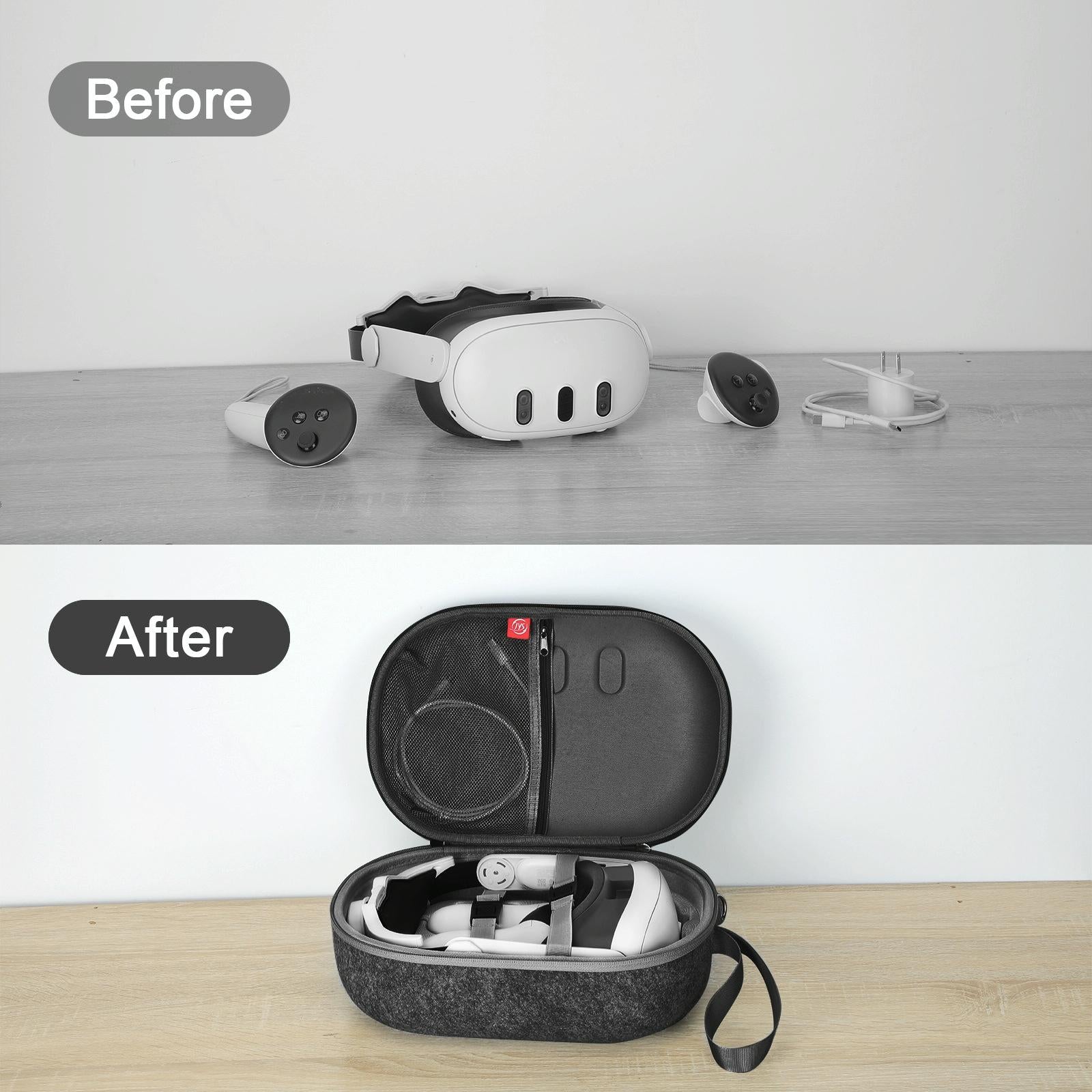 Protective Vr Storage Bag for Apple Vision Pro / Meta Quest 3 Glasses - Black 9