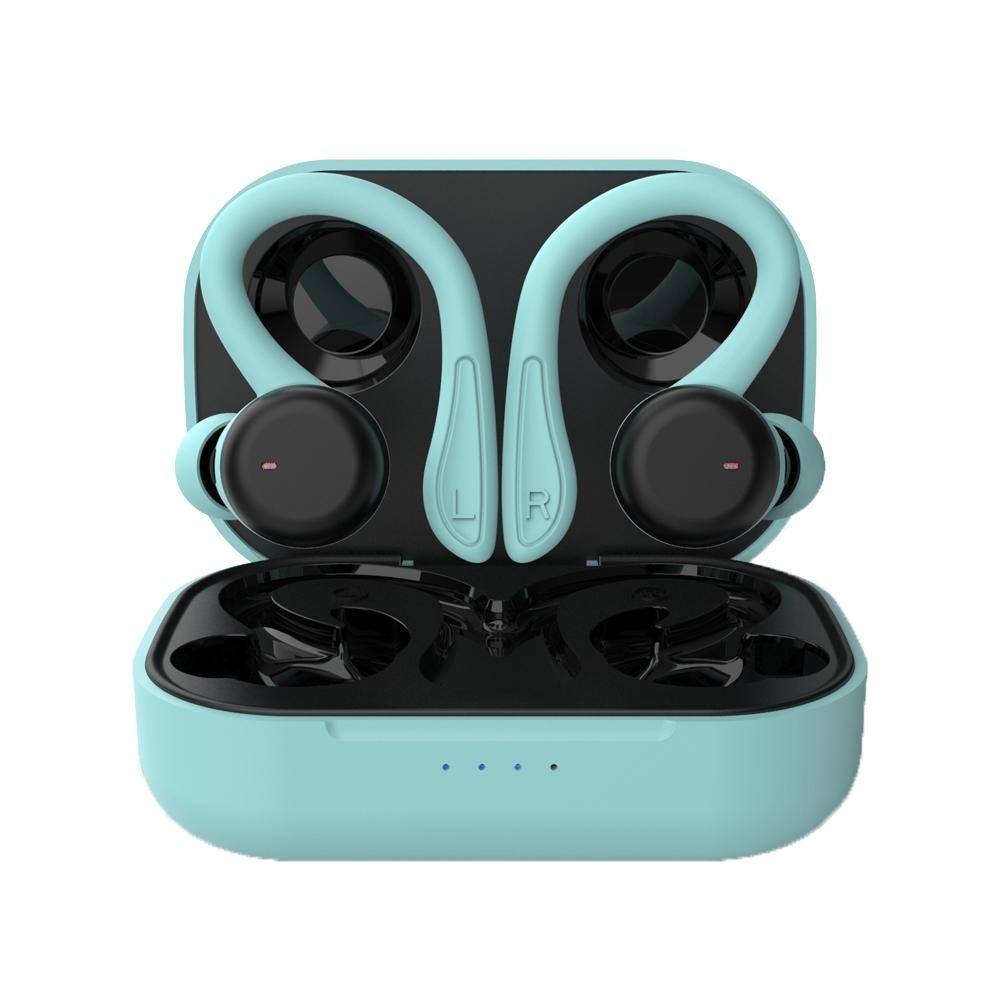 Waterproof t & g T40 Tws Bluetooth Earphones with Charging Box - Blue