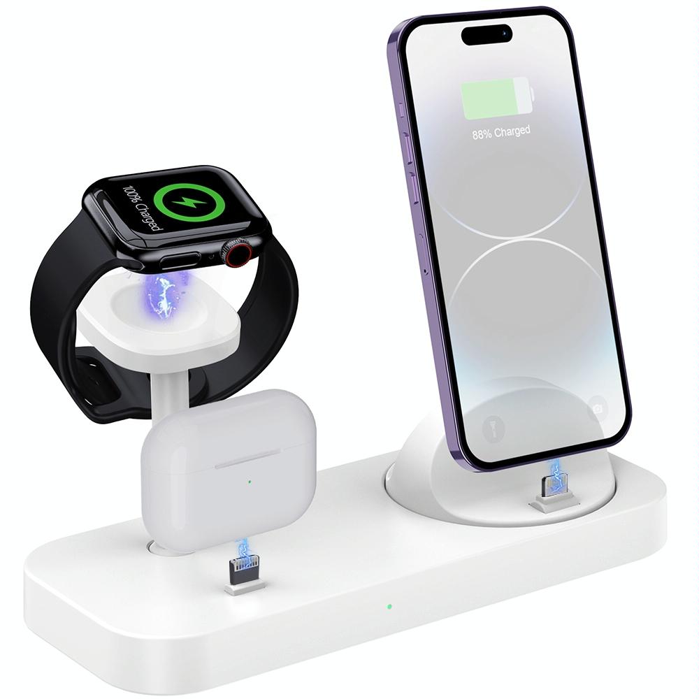 4 In 1 Charging Stand For Apple Watch And Airpods - White 10