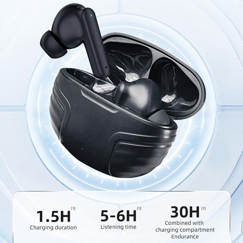 Wireless Noise-cancelling Earbuds with Charging Case - White 9