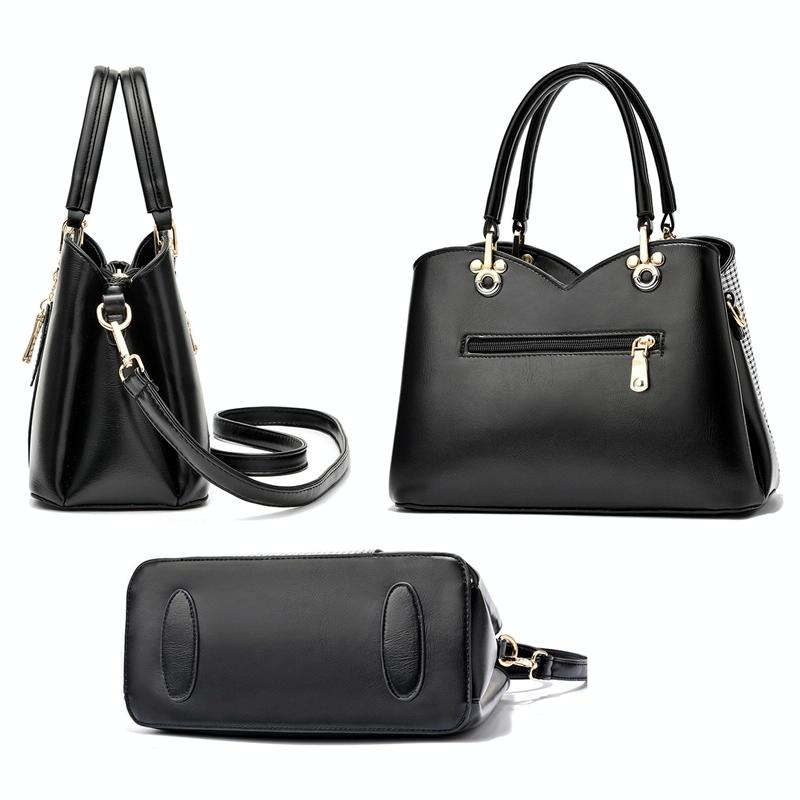 Spacious Texture Handbag - Large Capacity - White 4