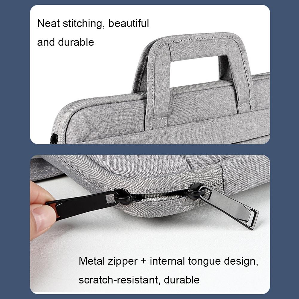 11.6-12.5 Inch Multi-compartment Laptop Sleeve with Waterproof Storage - Rose Pink 7