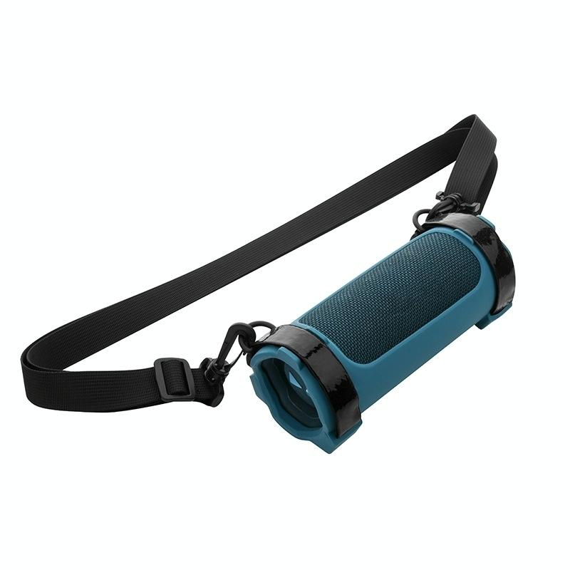 Jbl Flip 6 Speaker Bag with Shoulder Strap - Silicone Case for Travel - Black