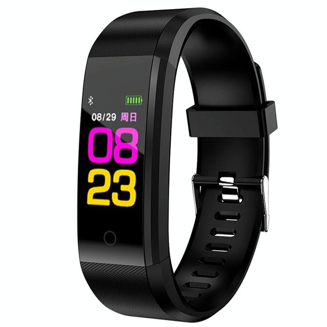 Fitness Tracker With Heart Rate And Blood Pressure Monitoring - Black