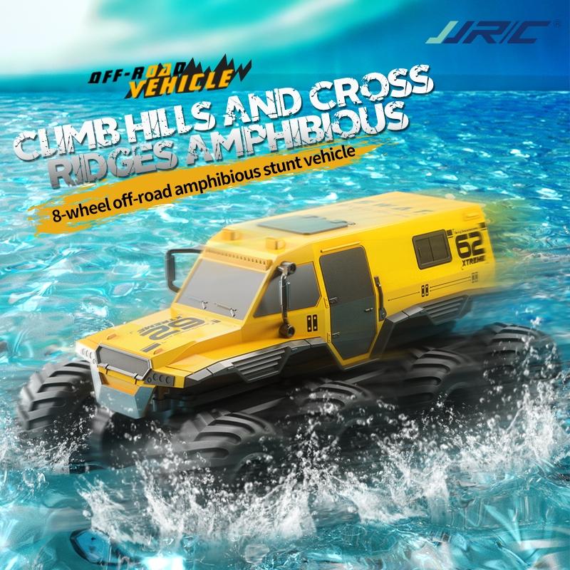 Amphibious Rc Vehicle with Eight Wheels - Black 4