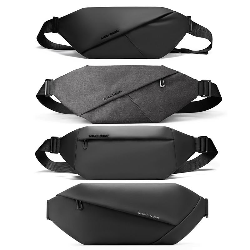 Men Casual Sports Chest Bag Lightweight Shoulder Bag - Elegant Black 7786 4