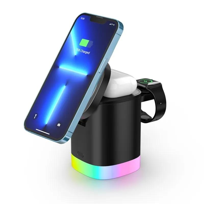 3 In 1 Magnetic Wireless Charger For Iphone Iwatch Airpods - White 10