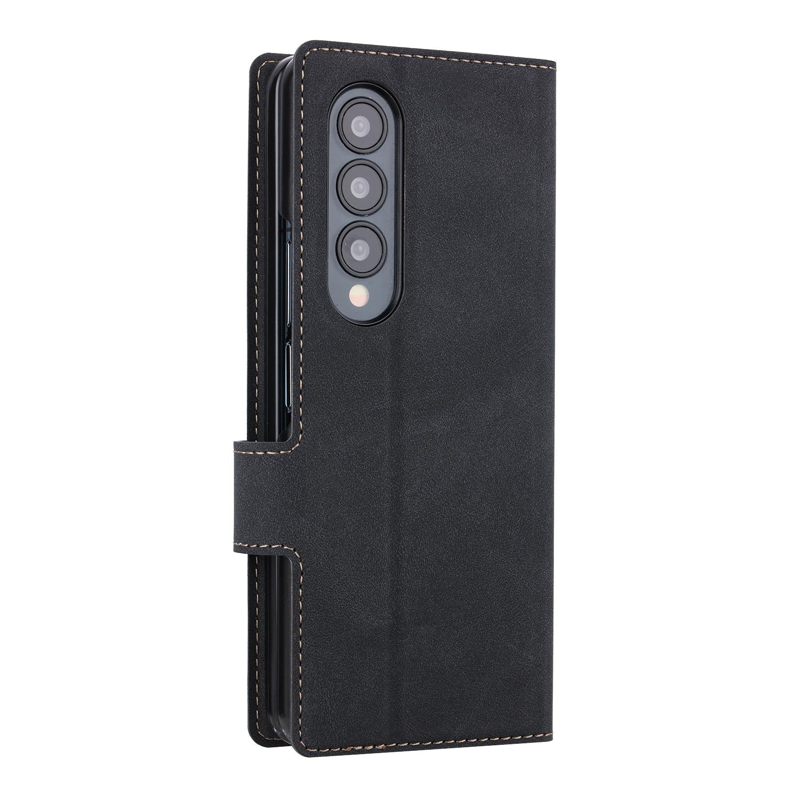 For Samsung Galaxy z Fold4 5G Vili Pr Series Flip Leather Case - Black 3