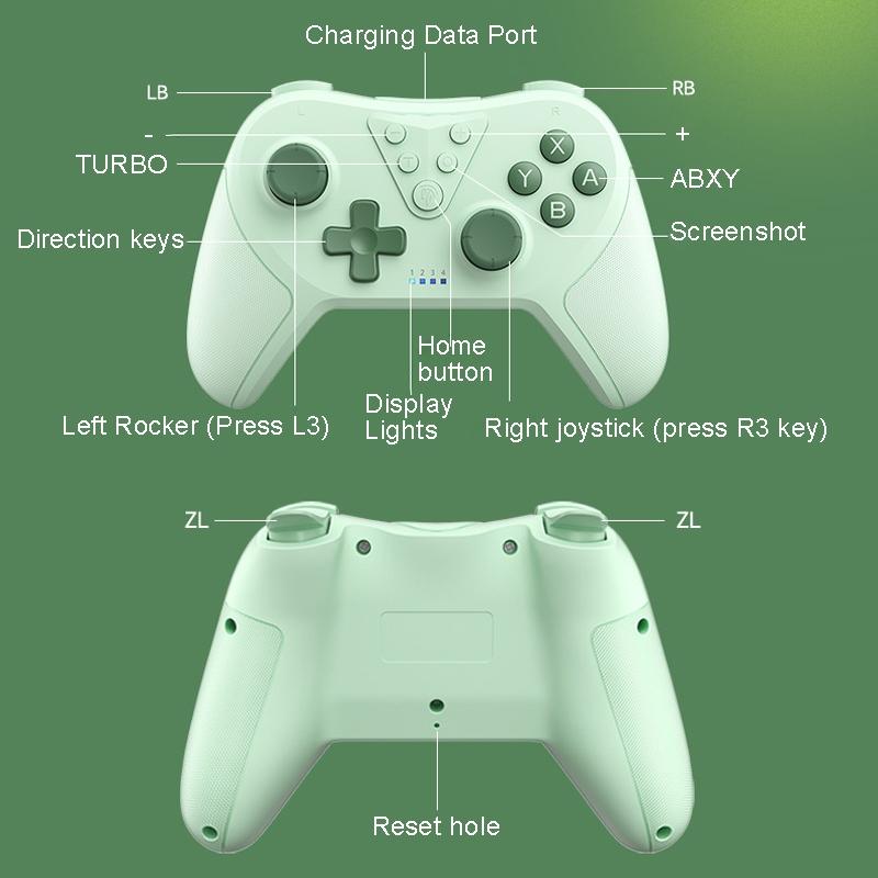 Wireless Controller for Switch & Pc - Compatible Compact - Purple 6