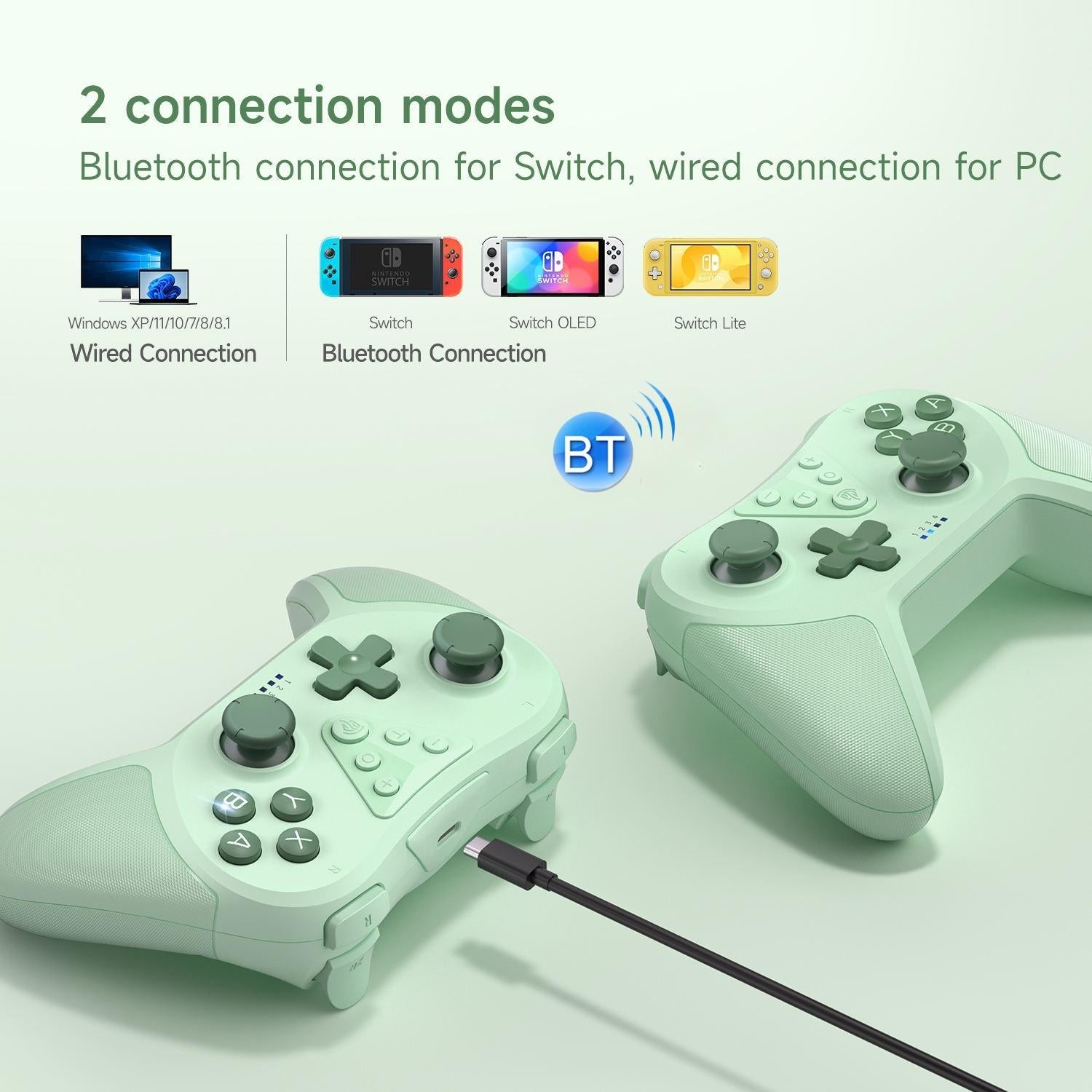 Wireless Controller for Switch & Pc - Compatible Compact - Purple 11