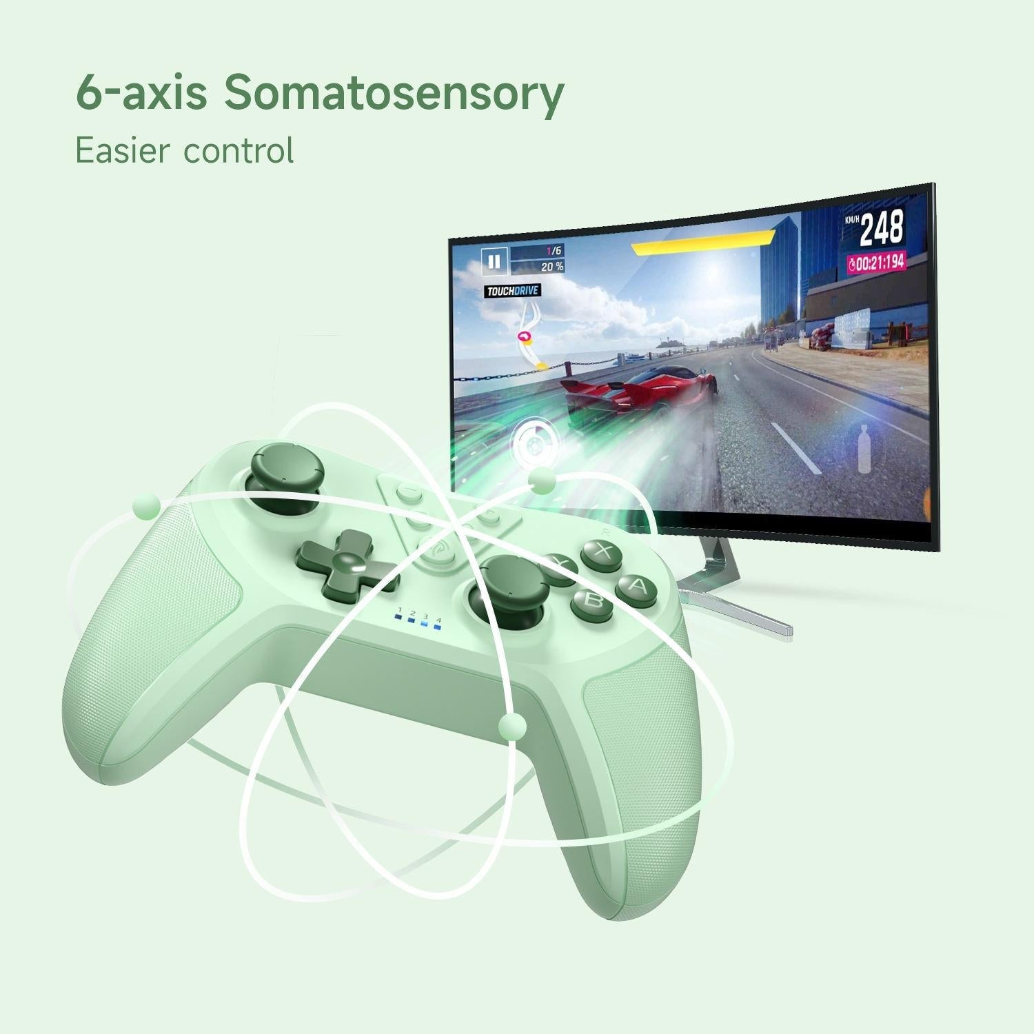 Wireless Controller for Switch & Pc - Compatible Compact - Purple 13